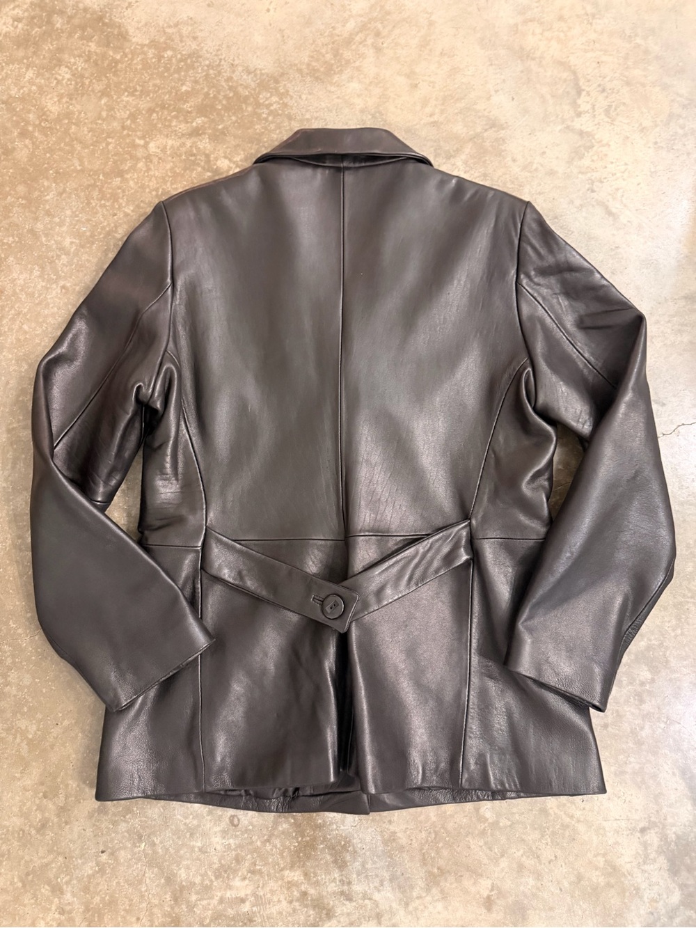 Jones New York Genuine Leather Blazer Jacket Black L Fall Winter Capsule Classic - Picture 4 of 13